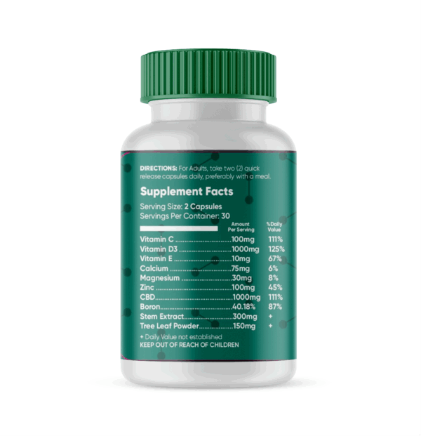 Medlife Joint Support, Bone Health and CBD - 60 Capsules - Image 3
