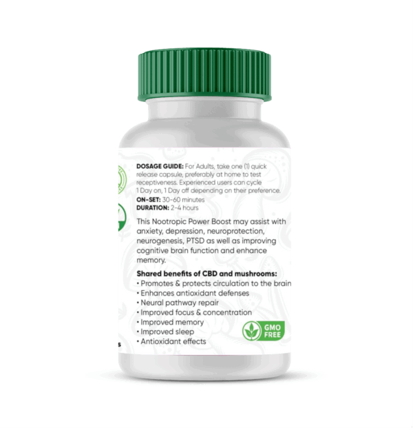 Medlife Nootropic Brain & Memory Power Boost + CBD - 30 Capsules - Image 2