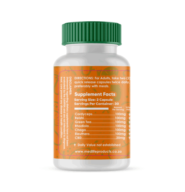 Medlife Energy Booster and CBD - 60 Capsules - Image 2