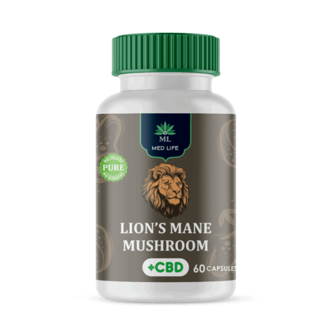 Medlife Lions Mane and CBD 600mg - 60 Capsules