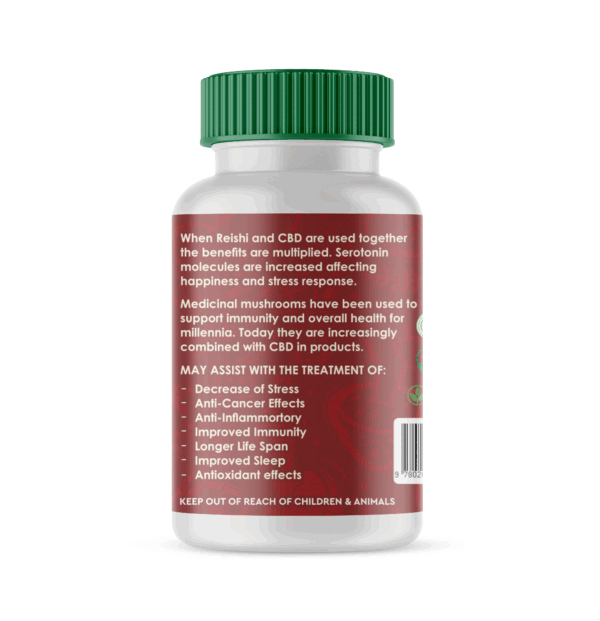 Medlife Reishi with CBD 600mg - 60 Capsules - Image 3