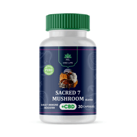 Medlife Sacred 7 Mushroom and CBD - 30 Capsules