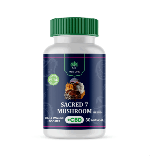 Medlife Sacred 7 Mushroom and CBD - 30 Capsules