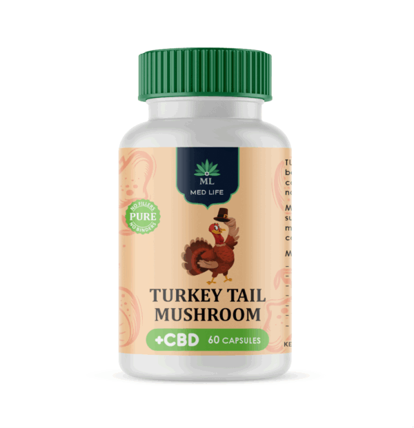 Medlife Turkey Tail with CBD 600mg - 60 Capsules