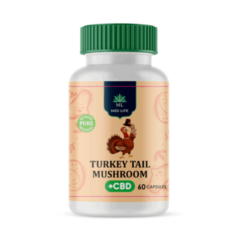 Medlife Turkey Tail and CBD 600mg - 60 Capsules