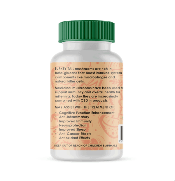Medlife Turkey Tail with CBD 600mg - 60 Capsules - Image 3