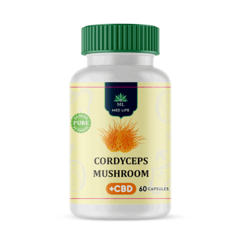 Medlife Cordyceps and CBD 600mg - 60 Capsules
