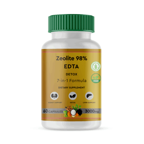 Medlife Zeolite 98% EDTA Detox 3000mg - 60 Capsules