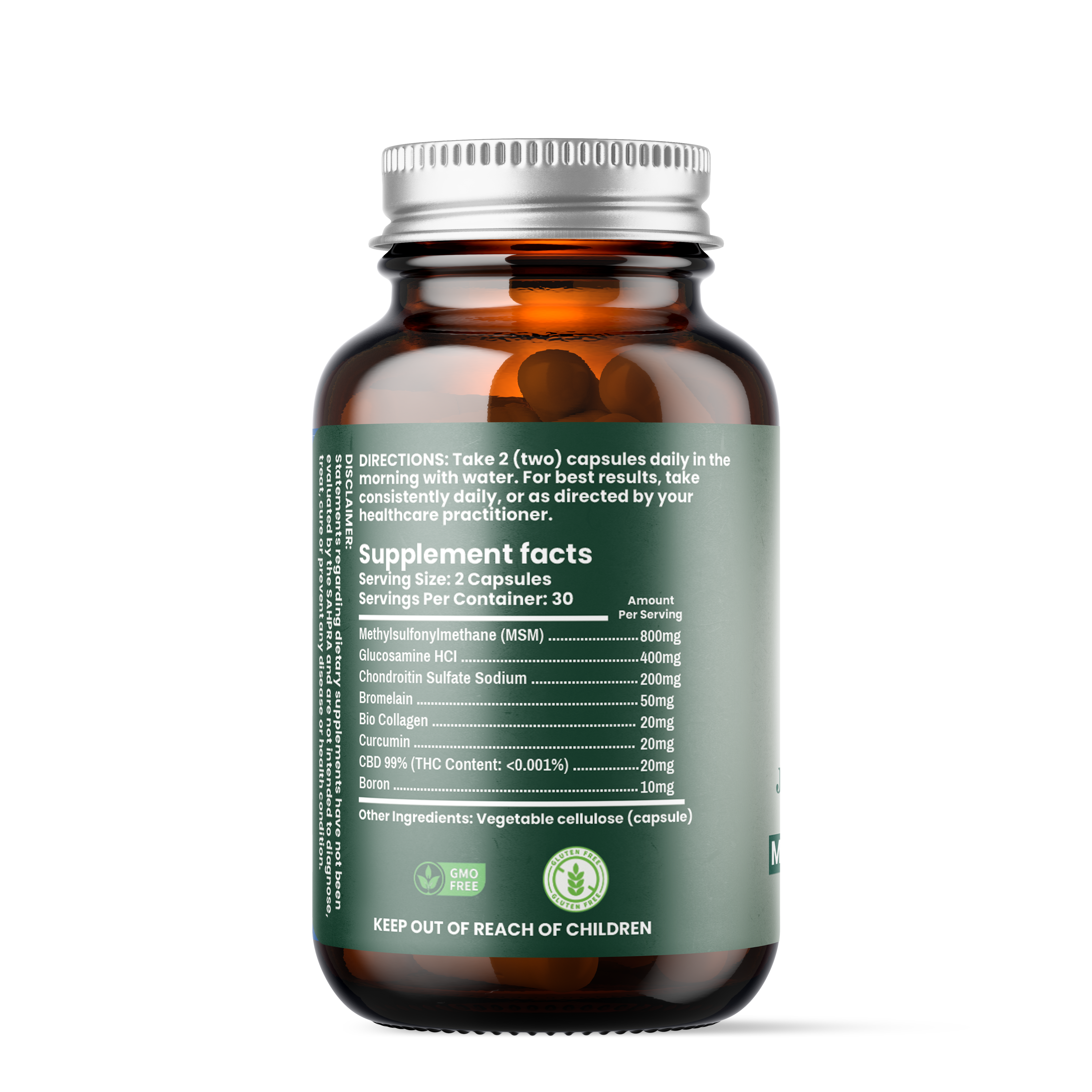 Medlife Joint Support Complex | MSM, Glucosamine, Chondroitin & CBD Joint Support | 60 Capsules - Image 2