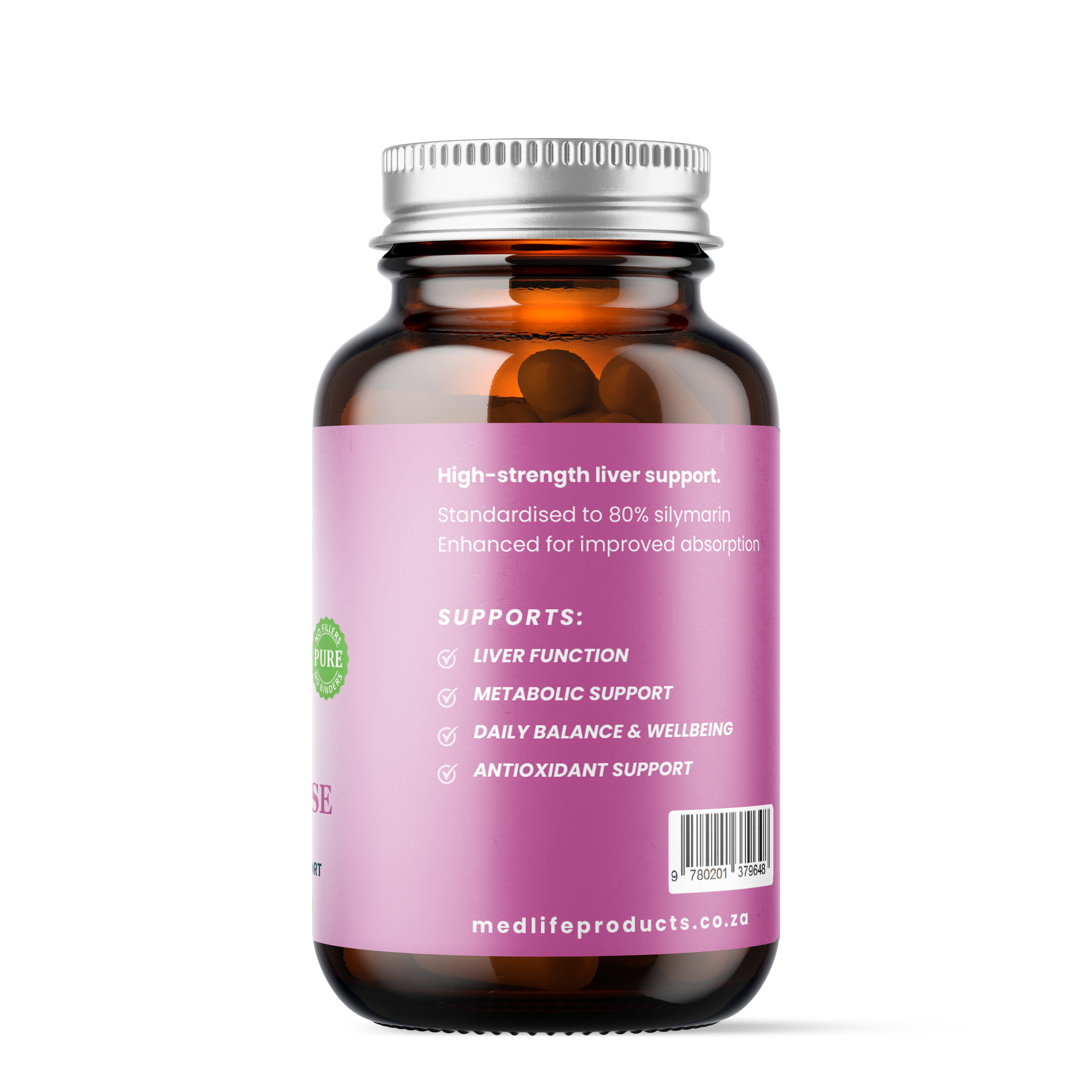 Medlife Liver Cleanse | Milk Thistle 80% Silymarin Liver Support Capsules | 60 Capsules - Image 3
