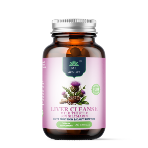 Medlife Liver Cleanse Milk Thistle 80 percent silymarin liver support capsules 60 capsules